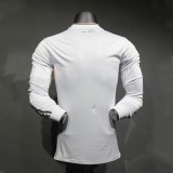 Player Version Real Madrid 2013/2014 Home Long Sleeve Retro Jersey