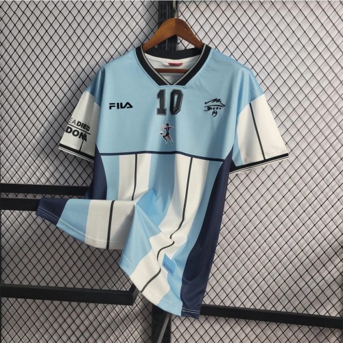 Argentina 2001 Diego Maradona Testimonial Retro Jersey