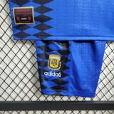 Kids Argentina 1994 World Cup Away Retro Jersey and Short Kit