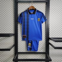 Kids Argentina 1994 World Cup Away Retro Jersey and Short Kit