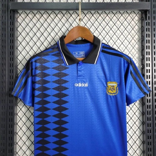 Kids Argentina 1994 World Cup Away Retro Jersey and Short Kit