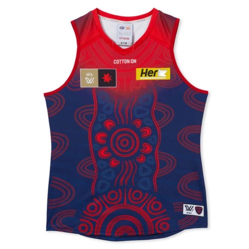 Melbourne Demons 2024 Men's AFLW Indigenous Guernsey