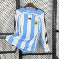 Argentina 2006 World Cup Home Long Sleeve Retro Jersey