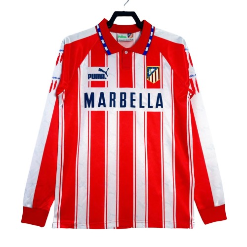 Atlético Madrid 1994/1995 Home Long Sleeve Retro Jersey