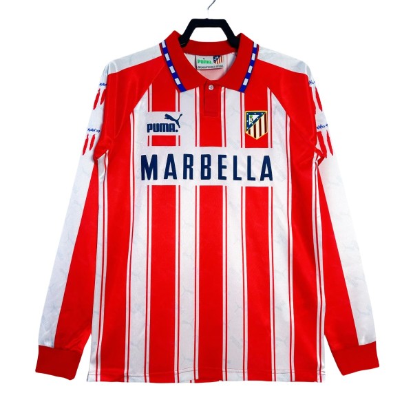Atlético Madrid 1994/1995 Home Long Sleeve Retro Jersey