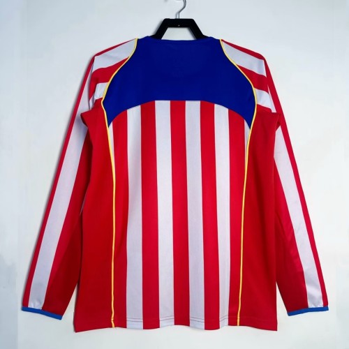 Atlético Madrid 2004/2005 Home Long Sleeve Retro Jersey