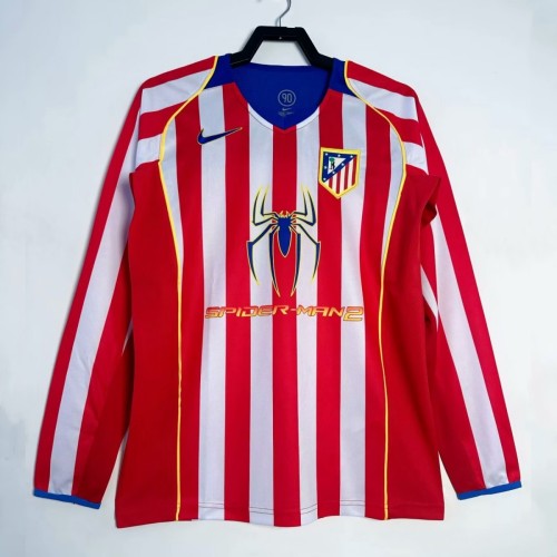 Atlético Madrid 2004/2005 Home Long Sleeve Retro Jersey