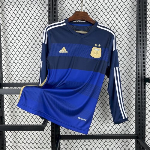 Argentina 2014 World Cup Away Long Sleeve Retro Jersey