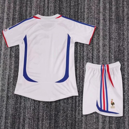 Kids France 2006 World Cup Away Retro Kit