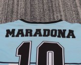 Kids Argentina 2001 Diego Maradona Testimonial Retro Kit