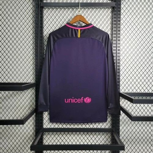 Barcelona 2016/2017 Away Long Sleeve Retro Jersey