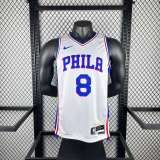 Men's 2023 Paul George Home White Team Jersey