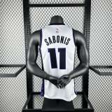 Men's 2024 Domantas Sabonis White Team Jersey