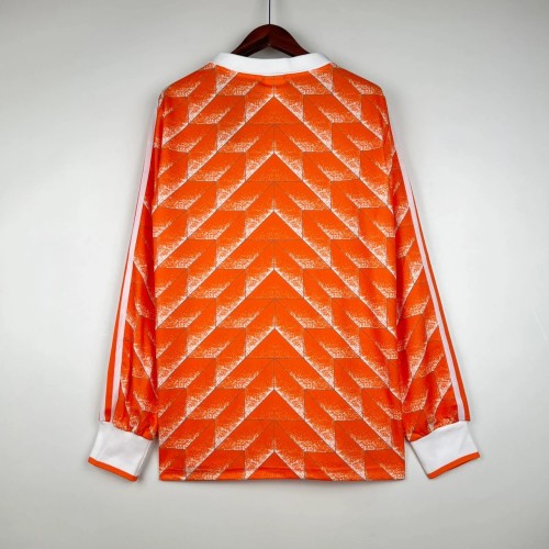 Netherlands 1988 Home Long Sleeve Retro Jersey