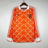 Netherlands 1988 Home Long Sleeve Retro Jersey