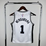 Youth Victor Wembanyama White Team Jersey
