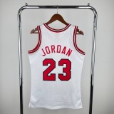 Men's M&N 1984/85 Michael Jordan White Retro Jersey