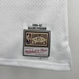 Men's M&N 1996/97 Allen Iverson White Retro Jersey