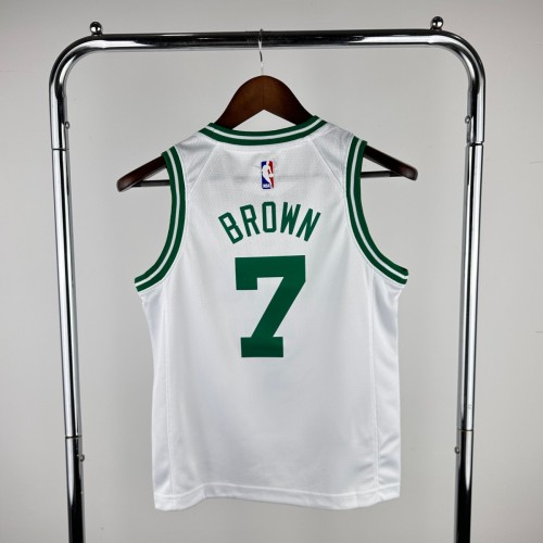 Youth Jaylen Brown White Team Jersey