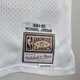 Men's M&N 1984/85 Michael Jordan White Retro Jersey