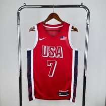 Unisex USA Basketball 2024 Olympics Team Kevin Durant Swingman Jersey - Red