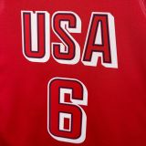 Unisex USA Basketball 2024 Olympics Team LeBron James Swingman Jersey - Red