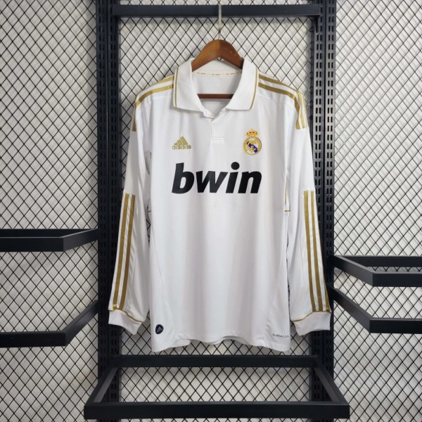 Real Madrid 2011/2012 Home Long Sleeve Retro Jersey