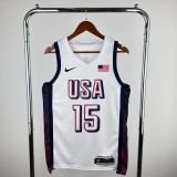 Unisex USA Basketball 2024 Olympics Team  Devin Booker Swingman Jersey -  White