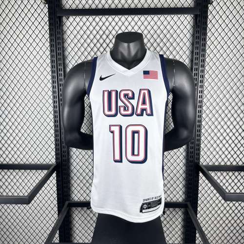 Unisex USA Basketball 2024 Olympics Team Jayson Tatum Swingman Jersey -  White