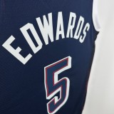 Unisex USA Basketball 2024 Olympics Team Anthony Edwards Swingman Jersey - Navy