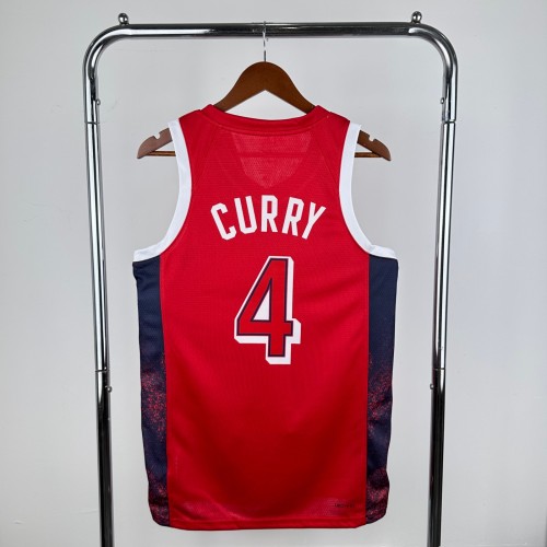 Unisex USA Basketball 2024 Olympics Team Stephen Curry Swingman Jersey - Red