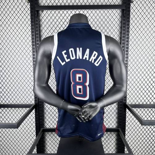 Unisex USA Basketball 2024 Olympics Team Kawhi Leonard Swingman Jersey - Navy