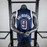 Unisex USA Basketball 2024 Olympics Team Tyrese Haliburton Swingman Jersey - Navy