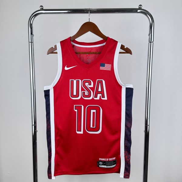 Unisex USA Basketball 2024 Olympics Team Jayson Tatum Swingman Jersey - Red