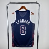 Unisex USA Basketball 2024 Olympics Team Kawhi Leonard Swingman Jersey - Navy