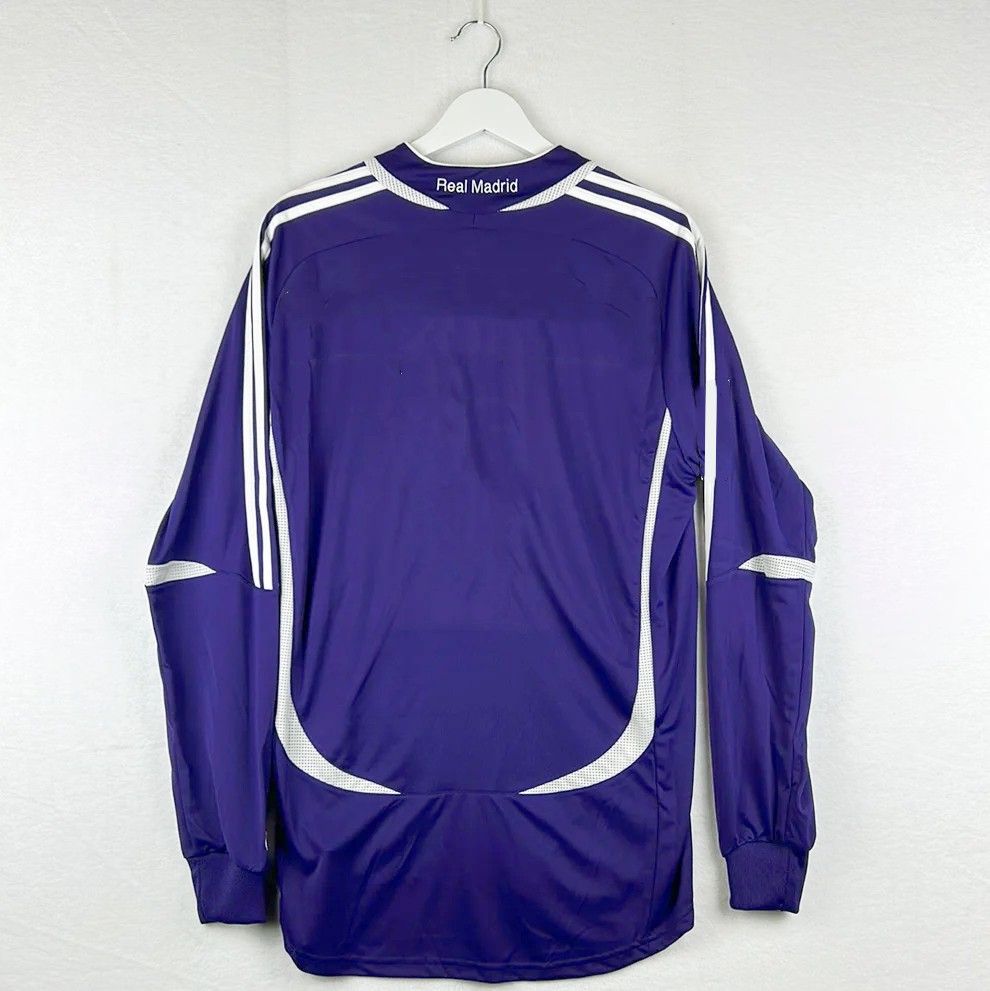 Real Madrid 長袖シャツ  US$ 22.99 - Real Madrid 2006/2007 Third Long Sleeve Retro Jersey