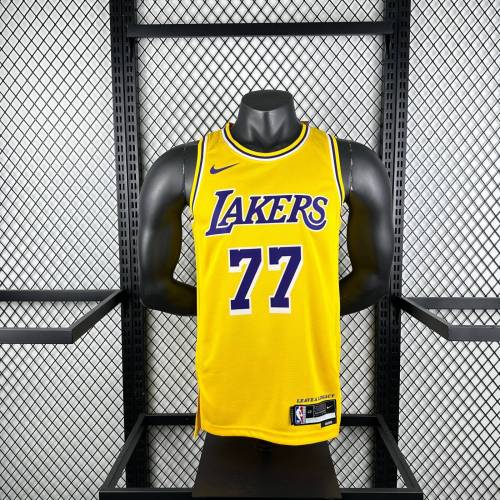 Men's 2023 Luka Doncic Yellow Team Jersey