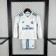 Kids Real Madrid 2017/2018 Home Long Sleeve Retro Kit