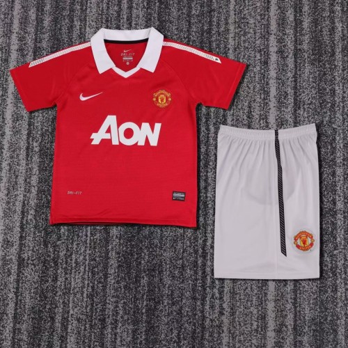 Kids MUFC 2010/2011 Home Retro Kit