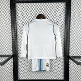 Kids Real Madrid 2017/2018 Home Long Sleeve Retro Kit
