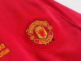 Kids MUFC 2008 CL Final Home Long Sleeve Retro Kit