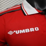 Player Version MUFC 1998/1999 Home Retro Authentic Jersey