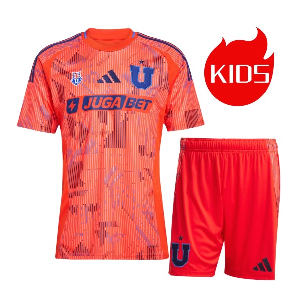 Kids Universidad de Chile 25/26 Away Jersey and Short Kit