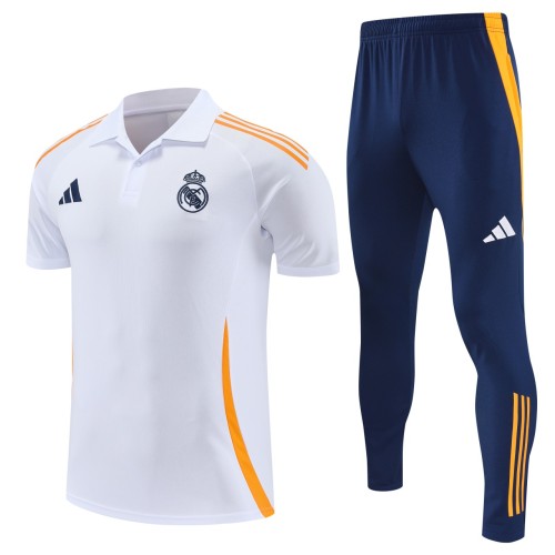 Real Madrid 25/26 Polo and Pants Set White