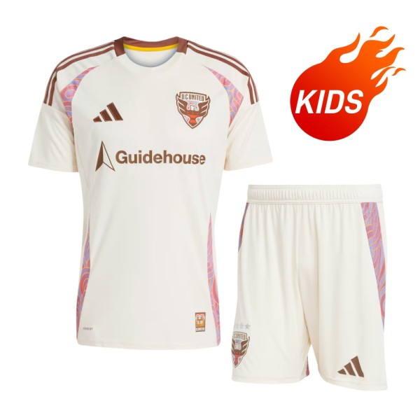 Kids D.C. United 2025 Away Jersey and Short Kit