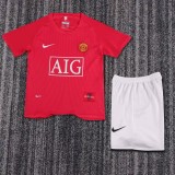 Kids MUFC 2007/2008 Home Retro Kit