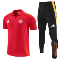 Bayern Munich 25/26 Polo and Pants Set Red