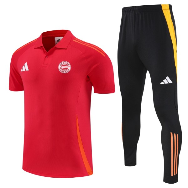 Bayern Munich 25/26 Polo and Pants Set Red