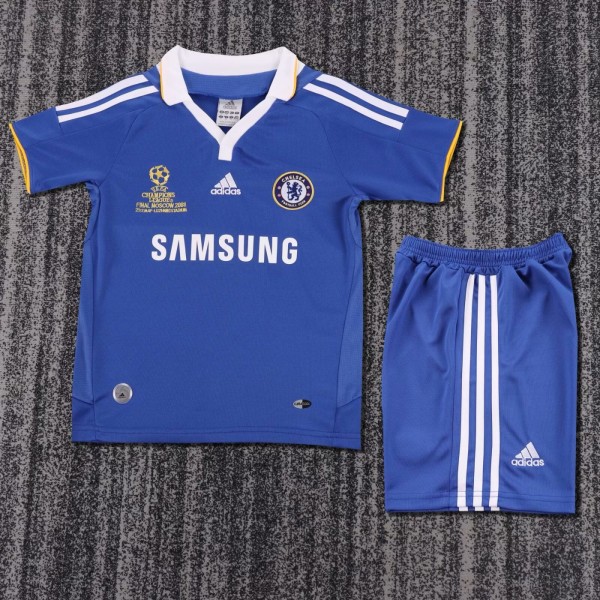 Kids Chelsea 2008 UCL Final Home Retro Kit