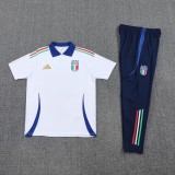 Italy 2025 Polo and Pants Set White